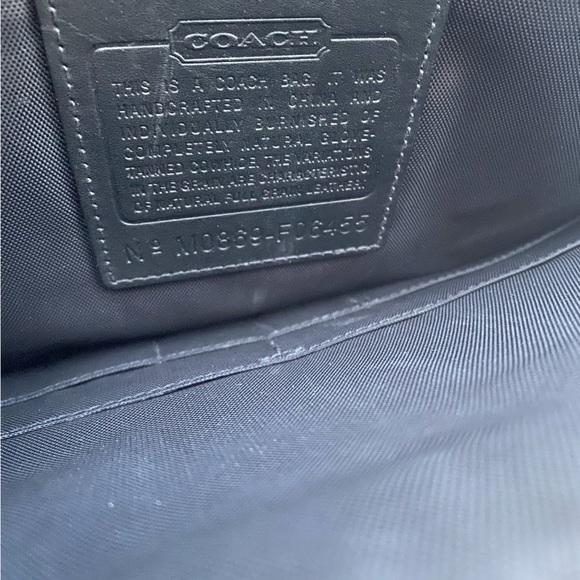 Vintage Coach Heavy Black Tanned Leather Soft Briefcase Distressed Patina - Picture 4 of 10